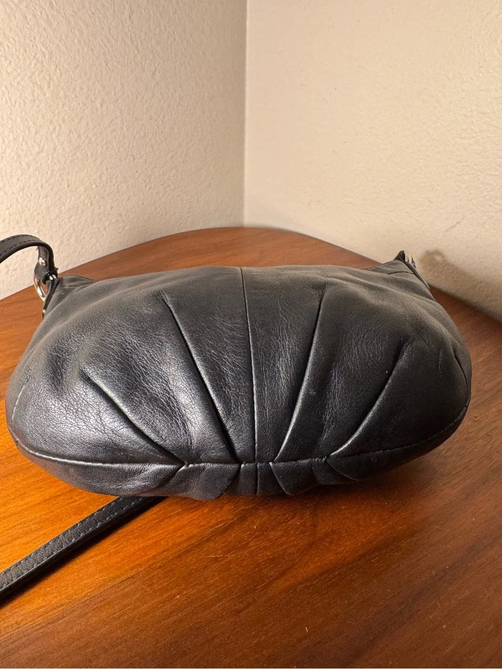 Coach leather pleated